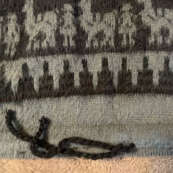 Ruminahui 80’s Wool Hooded Black/Grey/White Jacket XL Unisex - Picture 2 of 10